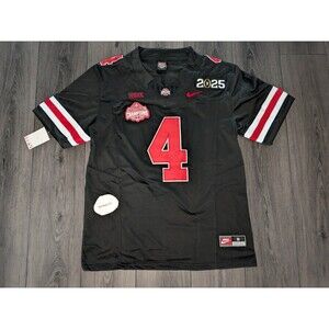 Jeremiah Smith #4 Ohio Buckeyes 🏈 2025 BLACKOUT Natty Champs Jersey Small